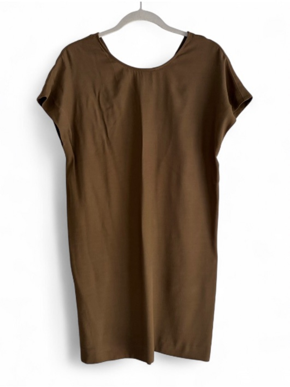Madewell Olive Brown Short Sleeve V Neck Sheath Dress Size XXS